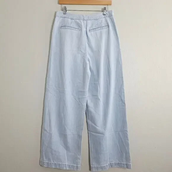 Madewell The Harlow Wide-Leg Trouser Jeans Airy Denim Tencel Light Blue 27 NWT - Picture 15 of 16